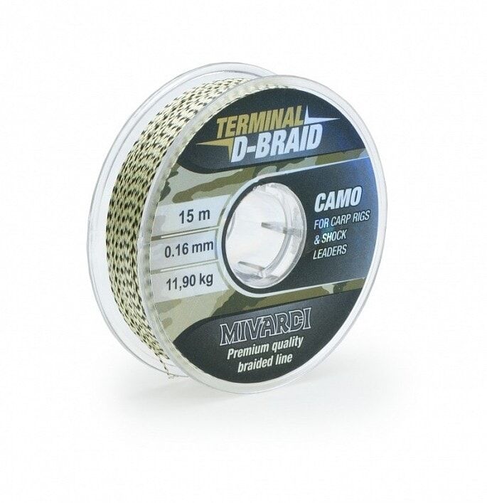 Mivardi Šňůra Terminal D-Braid Camo 15m - 0,26mm/22,7kg