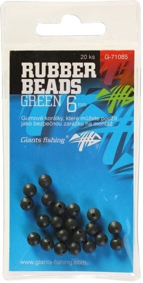 Giants Fishing Gumové kuličky Rubber Beads Transparent Green 20ks - 6mm