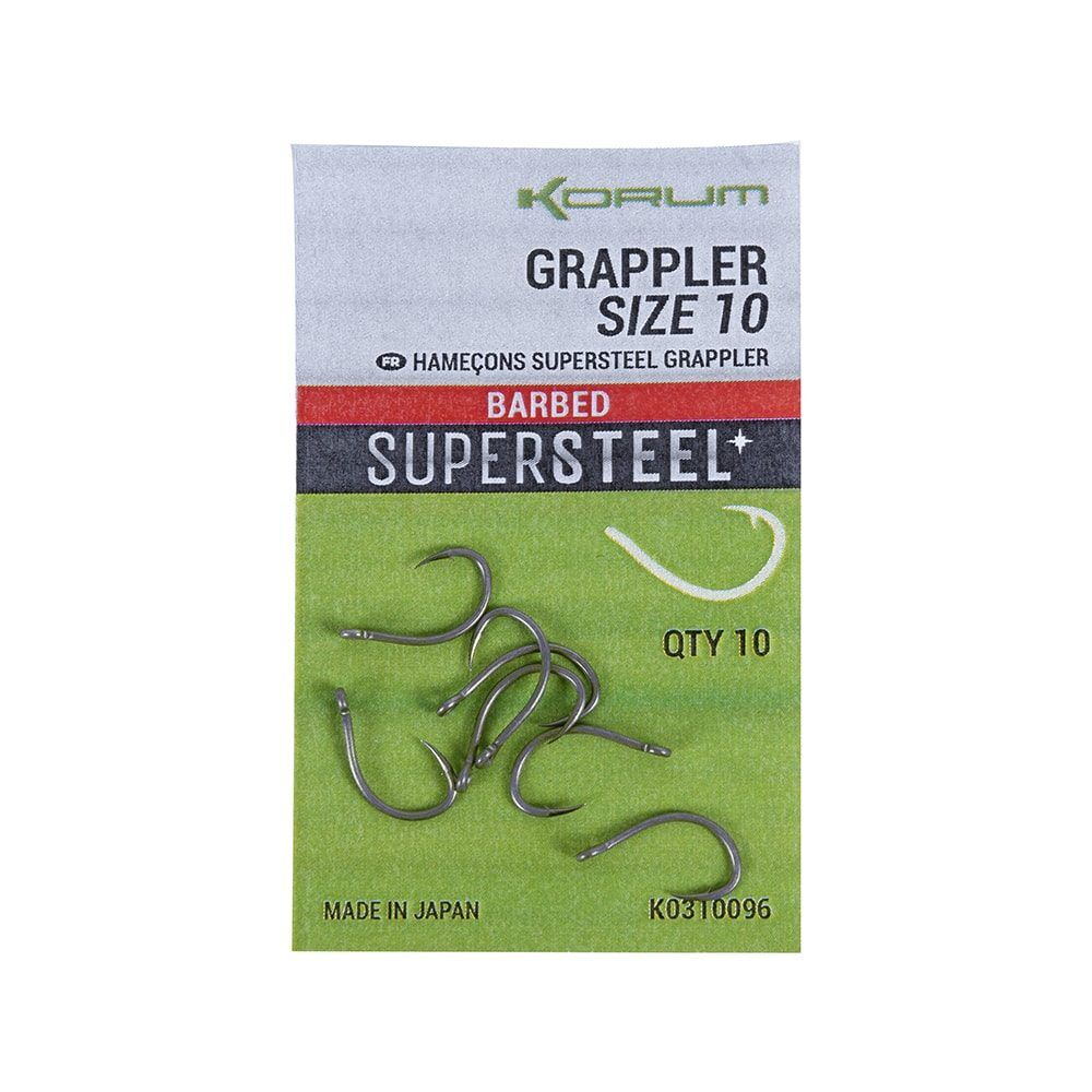 Korum Háčky Supersteel Grappler Hooks Barbed 10ks - vel. 8