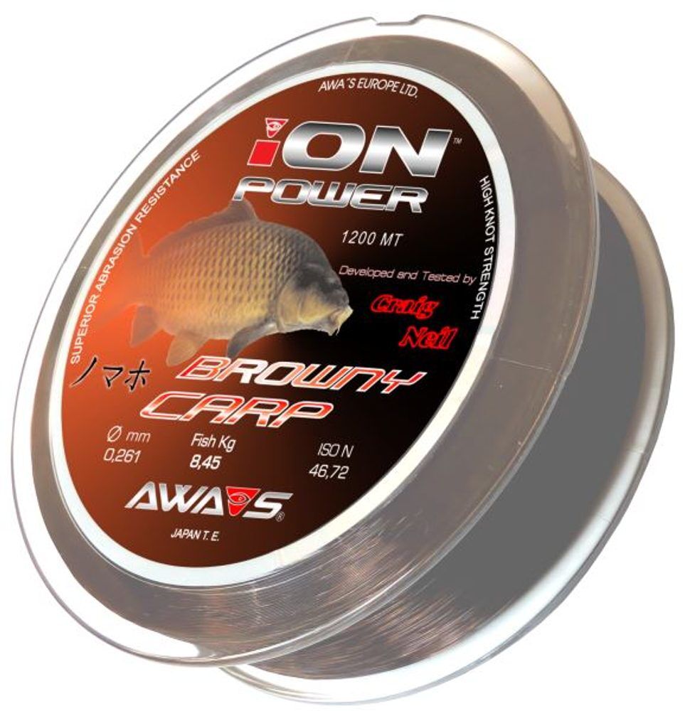 Awa-S Vlasec Ion Power Browny Carp 1200m - 0,26mm