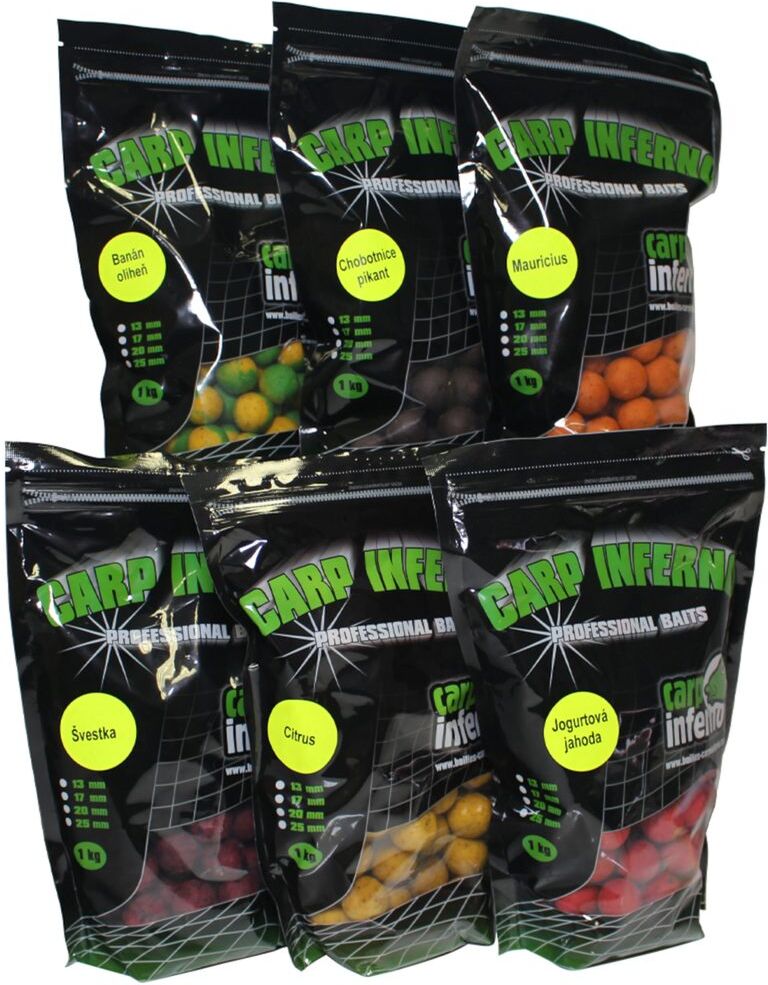 Carp Inferno Boilies Nutra line 25mm 1kg - Chobotnice pikant (tmavě hnědá)