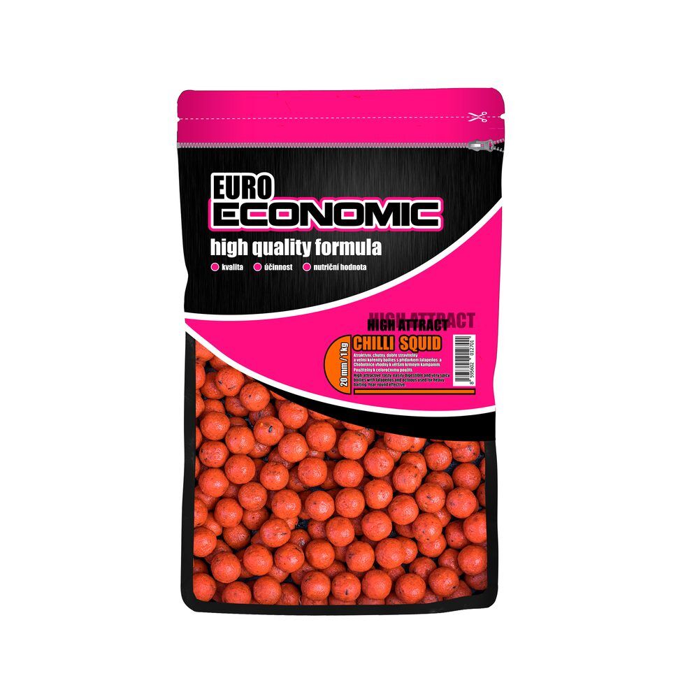 LK Baits Boilie Euro Economic Chili Squid 1kg - 20mm