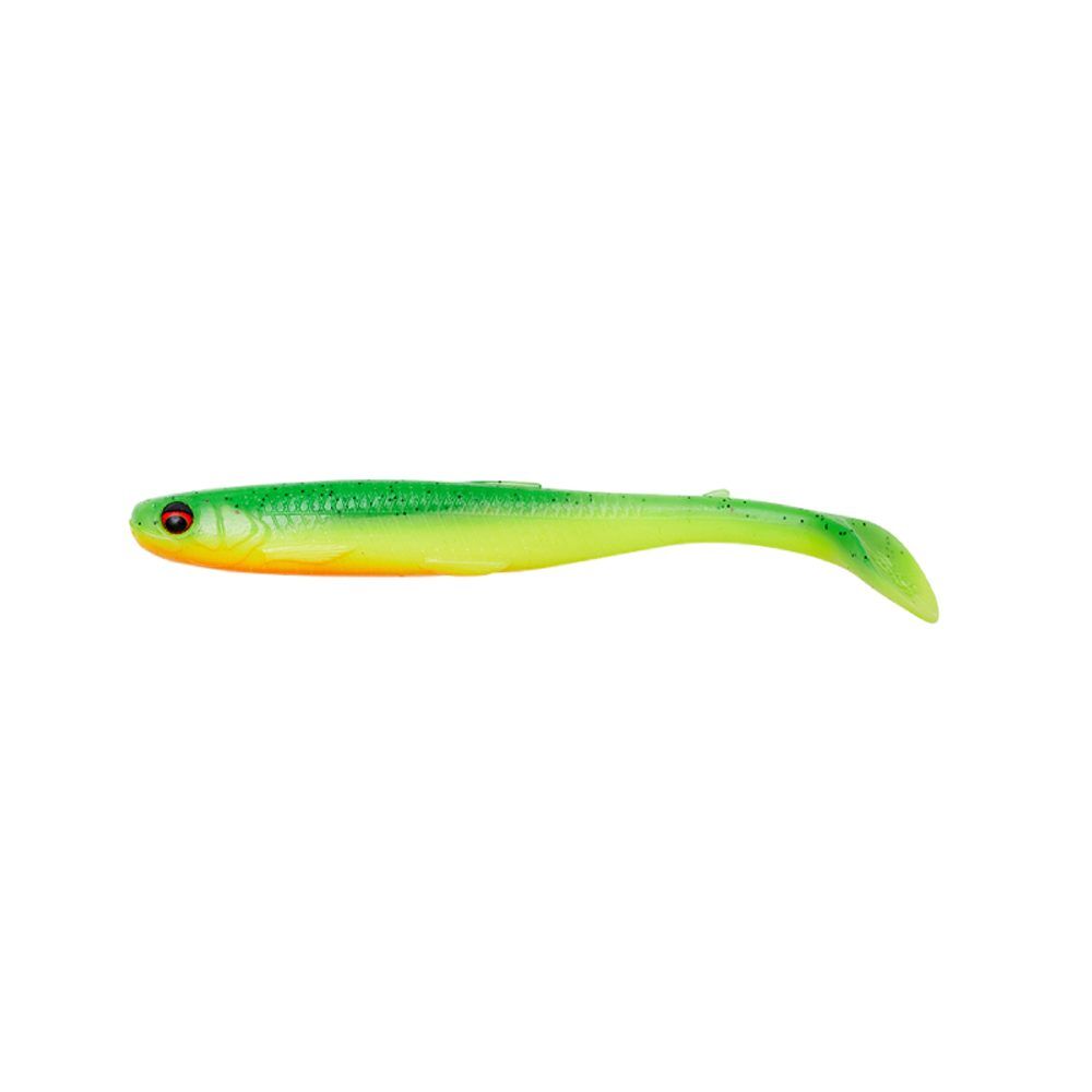 Savage Gear Gumová nástraha Slender Scoop Shad Green Yellow - 9cm 4g