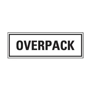 Dreifke® Verpackungskennzeichen OVERPACK, ökologische Folie, 147x50mm, 500/Rolle