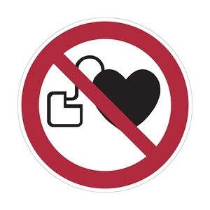 Verbotsschild, Kein Zutritt für Personen mit Herzschrittmachern P007 - ASR A1.3 (DIN EN ISO 7010) - 200x1.5 mm Kunststoff