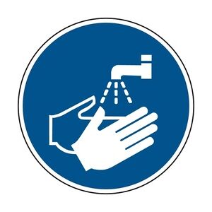 Gebotsschild, Hände waschen M011 - ASR A1.3 (DIN EN ISO 7010) - 200x1.5 mm Kunststoff