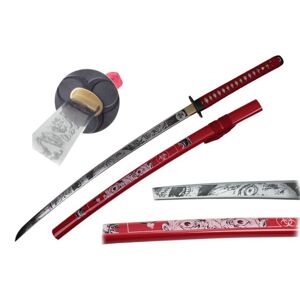 GT-DEKO - Fantasy und Schwert Shop Katana Zombi red inklusive roter Hartholz Saya