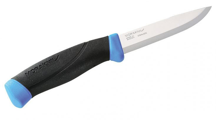 Morakniv jagdmesser mit Scheide 22,5 cm rostfreier Stahl/Gummi schwarz/silber/blau