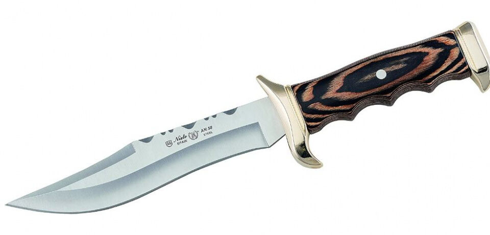 Nieto jagdmesser mit Scheide 30,5 cm rostfreier Stahl/Holz silber/braun