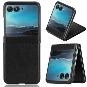 SKALO Motorola Razr 40 Ultra 5G PU læder Litchi Fold Cover - Sor Black