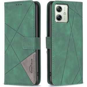 SKALO Motorola Moto G54 5G BINFEN COLOR Præget Flip Cover - Grøn Green