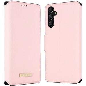 SKALO Samsung A14 4G/5G MUXMA Saffiano PU-læder Pungetui - Pink Pink