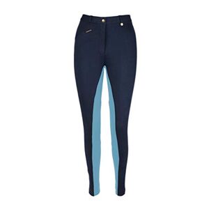 Hunter Damen Jodhpur Reithose Weiche Stretch Hose Alle Größen & Farben, Marineblau/Babyblau, Size 12/28-Inch