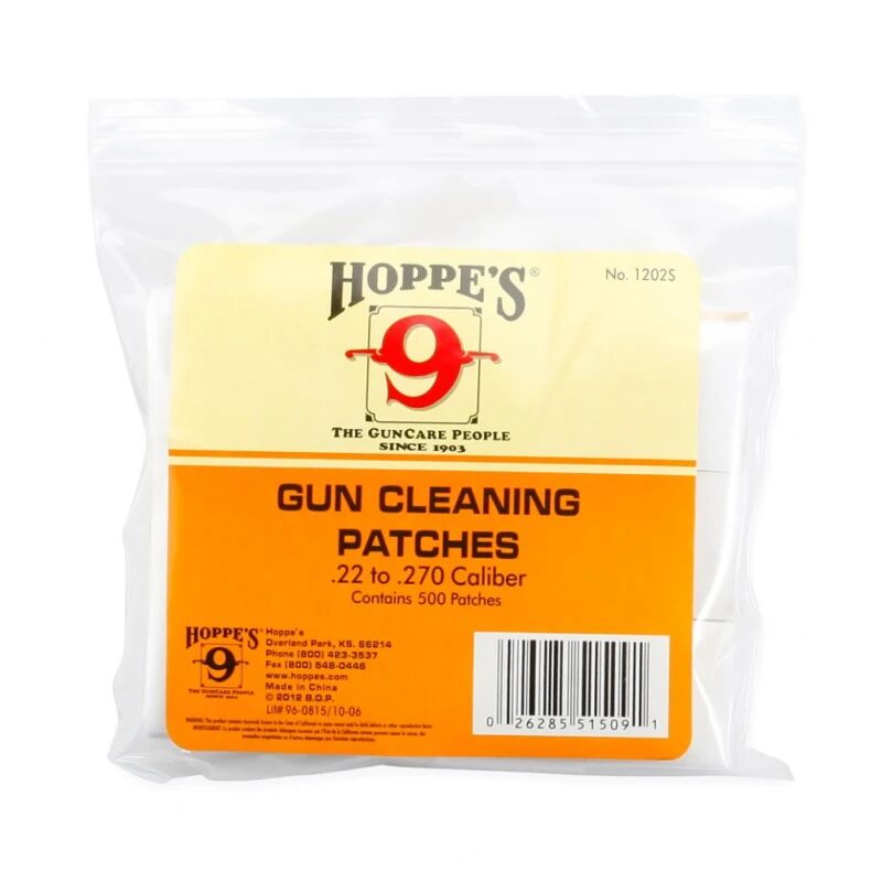 Hoppe´s Cleaning Patches Bigpack Caliber .22 - .270 Bomull Hvid Hvid OneSize