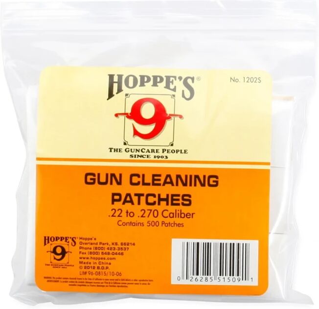 Hoppe´s Cleaning Patches Bigpack Caliber .22 - .270 Bomull Hvid Hvid OneSize