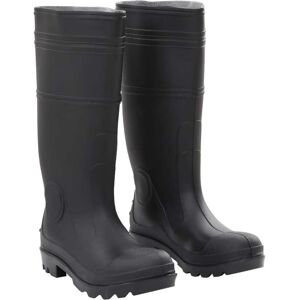 vidaXL Botas de agua negro número 38 PVC