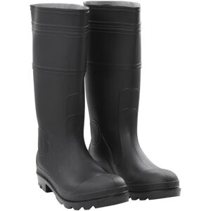 vidaXL Botas de agua negro número 44 PVC