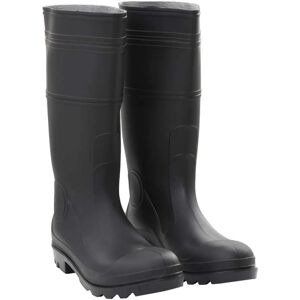 vidaXL Botas de agua negro número 46 PVC