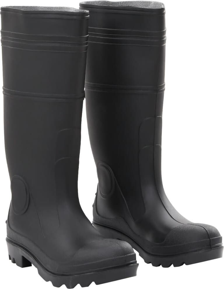 vidaXL Botas de agua negro número 38 PVC