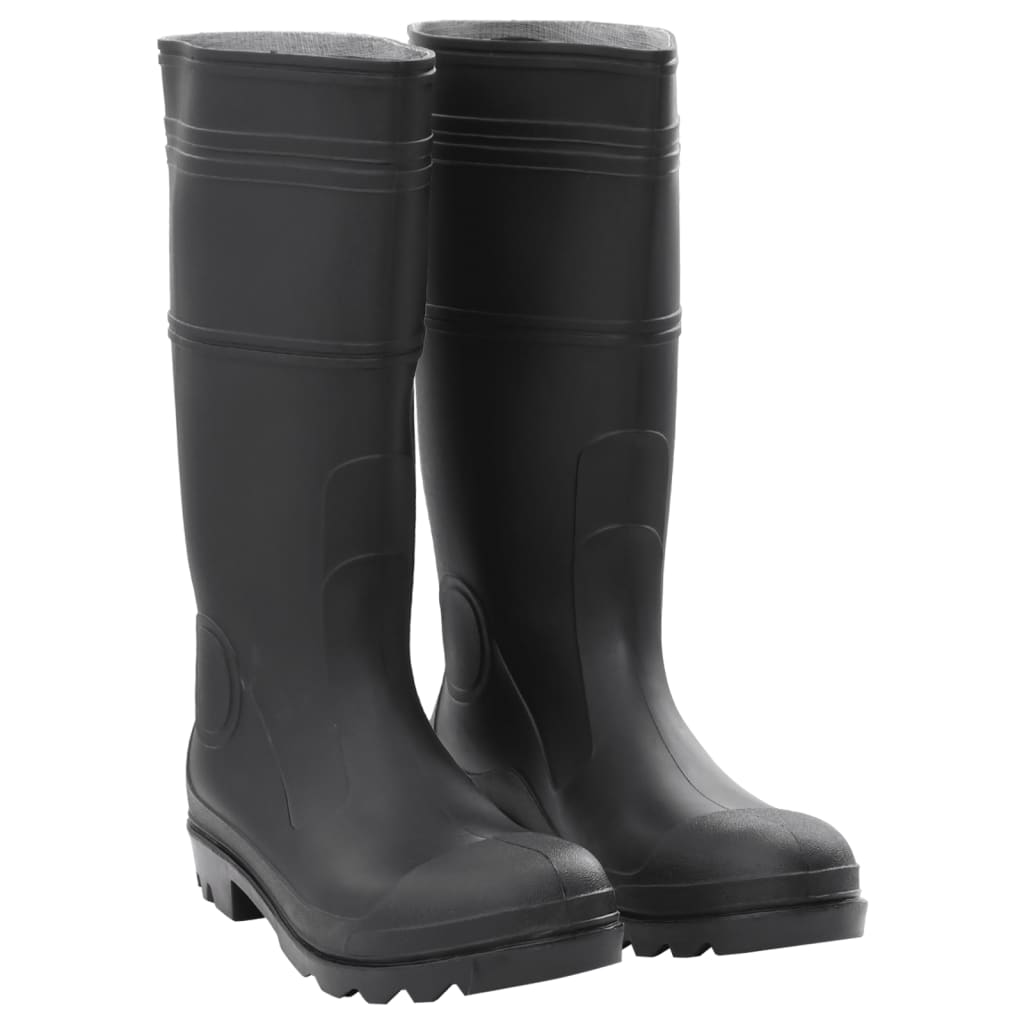 vidaXL Botas de agua negro número 44 PVC