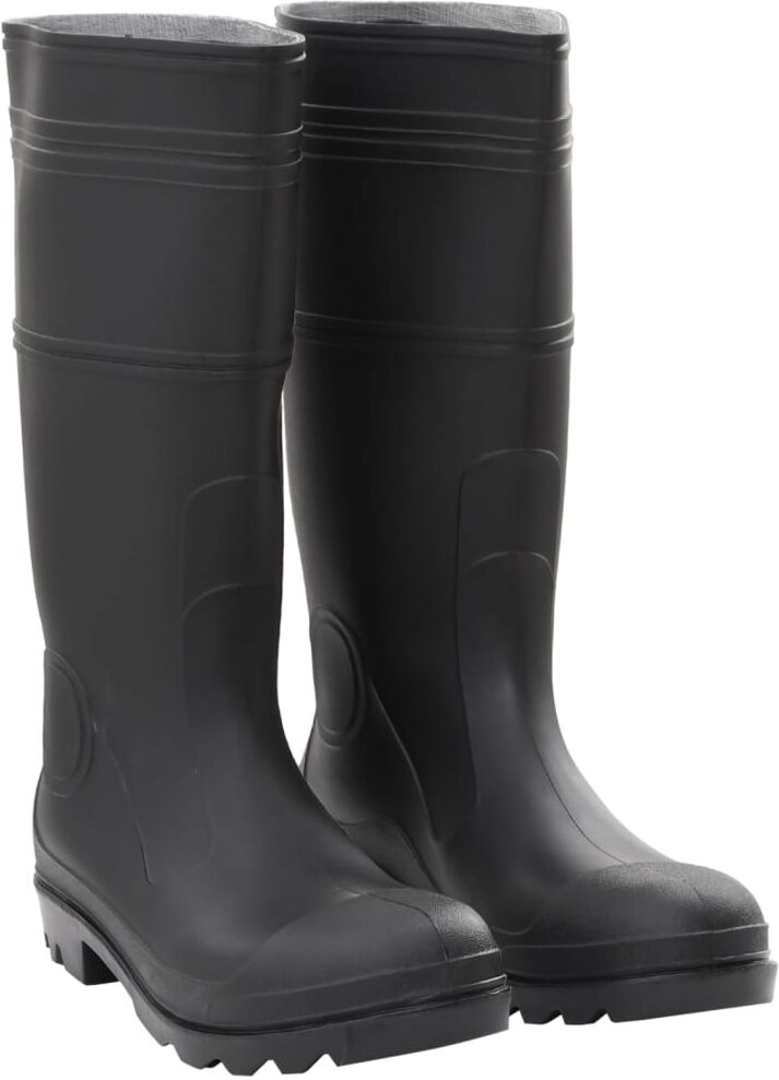 vidaXL Botas de agua negro número 45 PVC