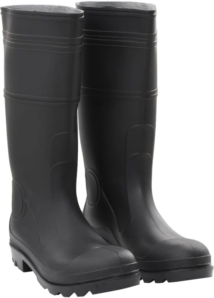 vidaXL Botas de agua negro número 46 PVC