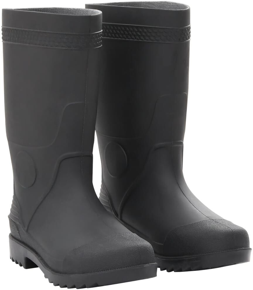 vidaXL Botas de agua negro número 38 PVC