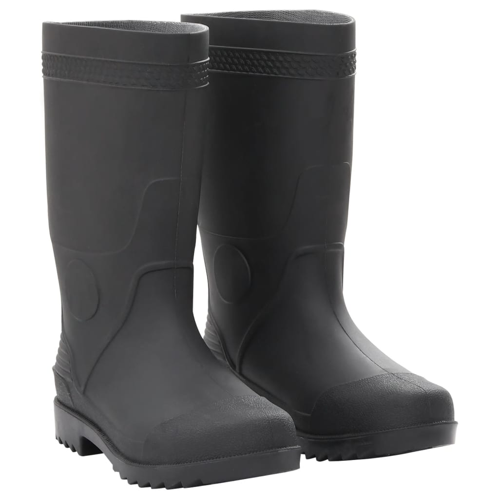 vidaXL Botas de agua negro número 39 PVC