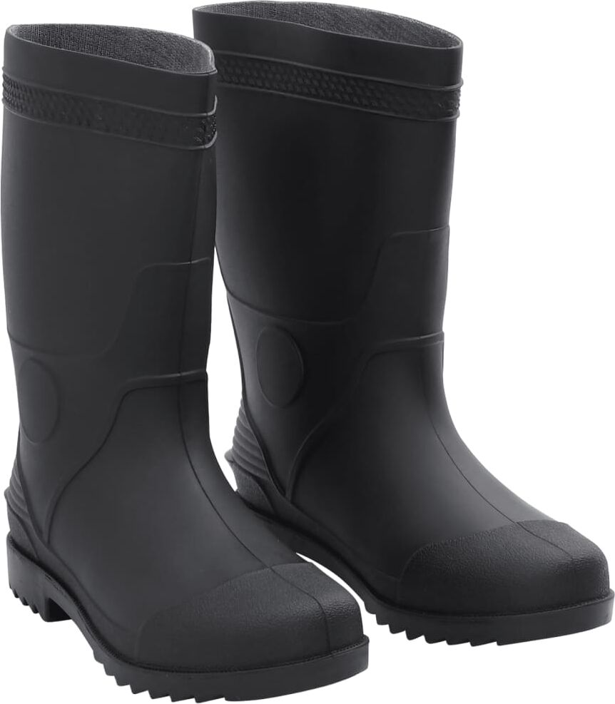 vidaXL Botas de agua negro número 43 PVC