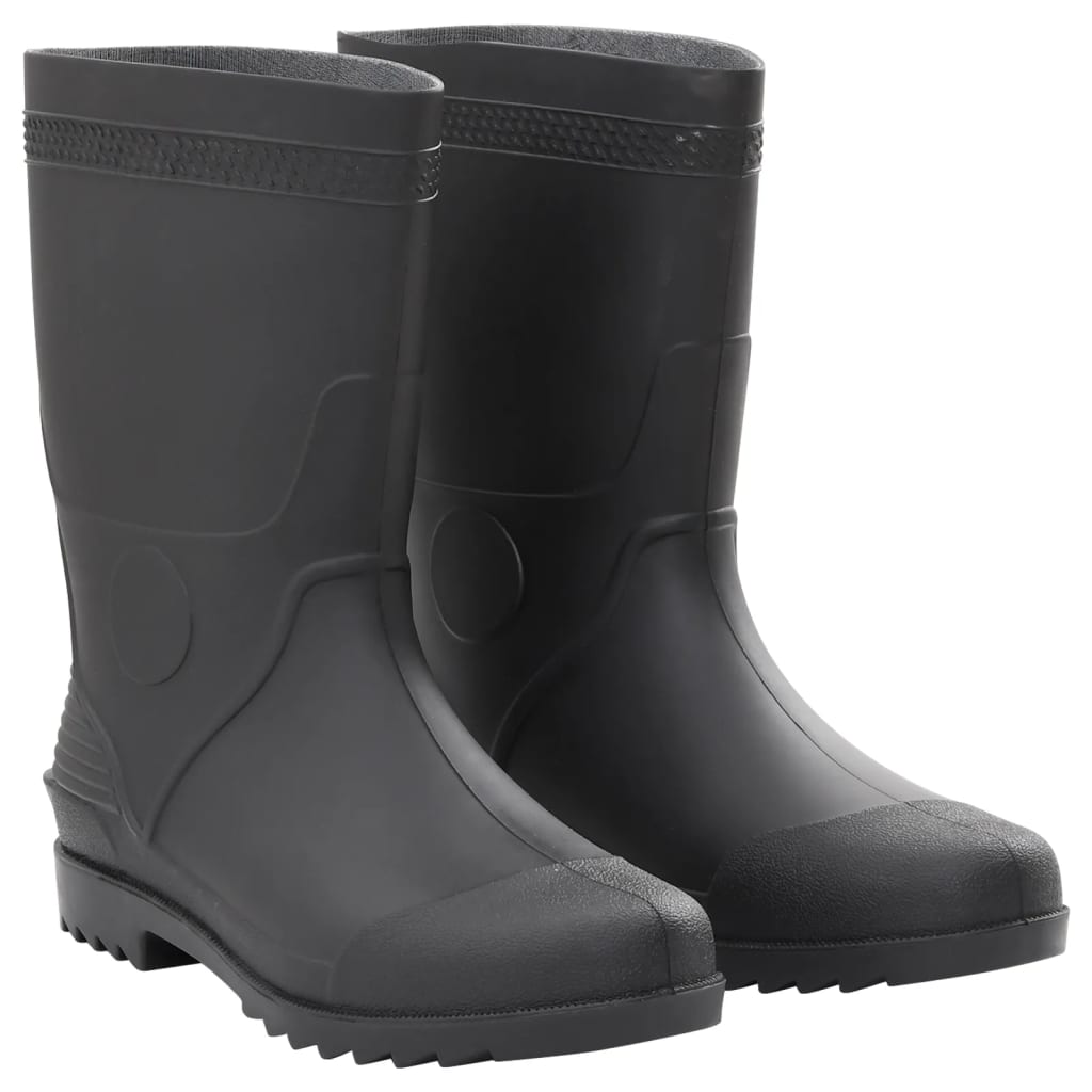 vidaXL Botas de agua negro número 44 PVC