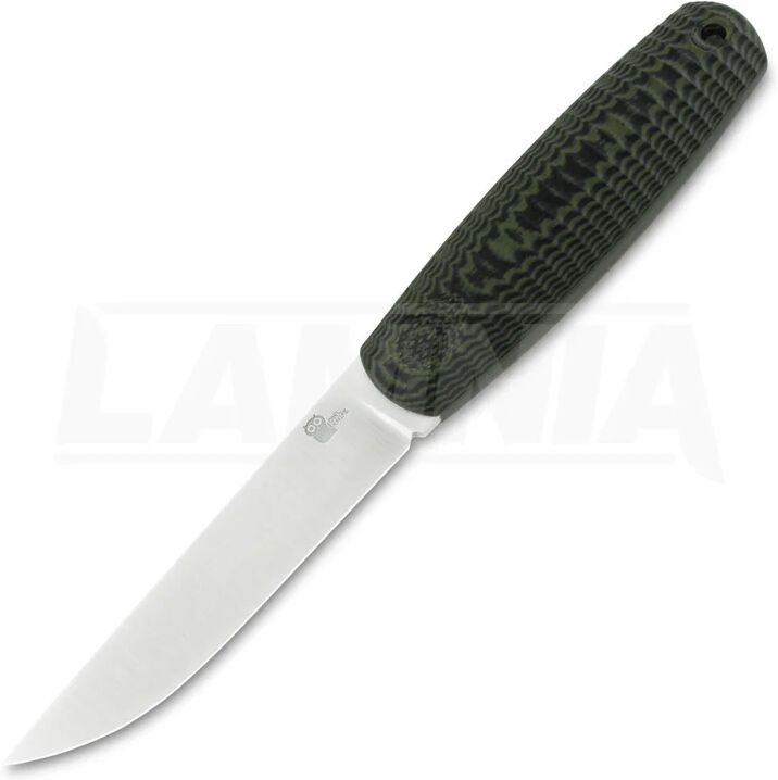 Owl Knife North Small M390 veitsi, musta/oliivi