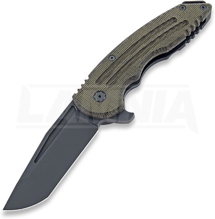 Jake Hoback Knives Husky kääntöveitsi, OD Green Micarta