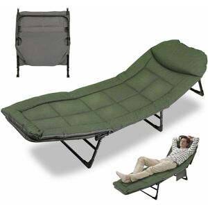 Chaise longue carpe Lit de camping Fishing Chaise longue de pêche Bedchair 200x64x32cm - vert - Vingo - Publicité