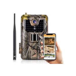 YONIS Caméra de Chasse 4G GPS 4K Détection Mouvement Vision Infrarouge 30Mpx Etanche + SD 256Go - Publicité