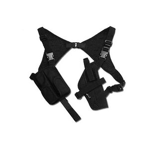 Mil-Tec Holster d'épaule ambidextre noir avec porte chargeur double miltec airsoft - Publicité