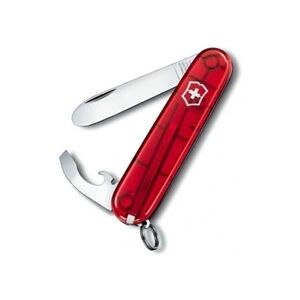 Victorinox Couteau suisse 4 pièces My first Rouge translucide - Publicité