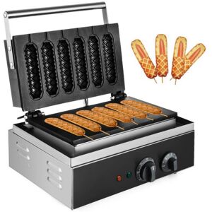 Gaufrier électrique 1500W Machine à Gaufre SC-118 Gaufres à hot-dog Cuire 6 gaufres à la fois, Avec surface anti-adhésive pour les