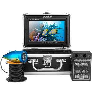 Caméra de pêche sous-marine 1200TVL, 7 pouces, détecteur de poisson, 12 lampes LED infrarouges pour la pêche en mer glacée - Publicité