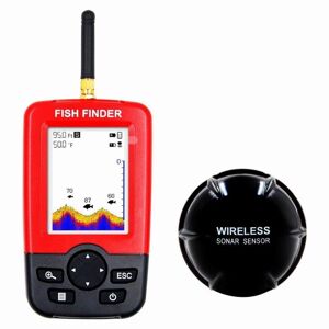 Détecteur de poisson de profondeur Portable intelligent avec capteur Sonar sans fil 100M sondeur écho LCD sondeur lac pêche en mer eau salée - Publicité
