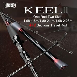 Keel-II canne à pêche de voyage 4 + 1 Sections leurres à truite filature os ultraléger pour brochet leurre cannes à pêche en Fiber de carbone