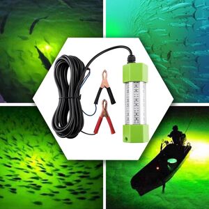 Goture – lampe de pêche à tête verte en alliage d aluminium, Double pince, 12V, 70W, led Submersible avec cordon de 5M, accessoires de pêche blancs et verts - Publicité