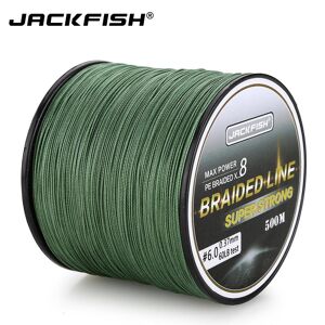 JACKFISH Ligne de pêche tressée PE 8 brins 10-80LB 500M ligne de pêche multifilament pêche à la carpe eau salée - Publicité