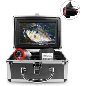 TOMTOP Erchang Professionnel Écran de 7 pouces Grand écran couleur DVR Caméra de pêche sous-marine Vidéo Portable Chercheur de poisson avec 12 lampes LED IR Vie-soleil amovible pour la pêche en mer du lac - Publicité