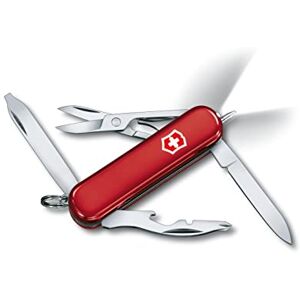 Victorinox Midnite Manager Petit Couteau de Poche Suisse, Léger, Couteau Multifonction, 10 Fonctions, Led, Ciseaux, Rouge - Publicité