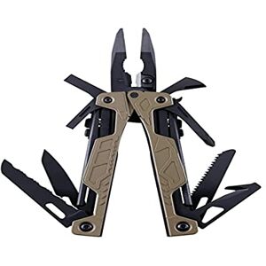 Leatherman OHT Pince multifonctions avec 16 outils dont une pince actionnée par ressort, des couteaux 420HC et bien plus, fabriqué aux Etats-Unis, couleur coyote, étui nylon molle marron inclus - Publicité