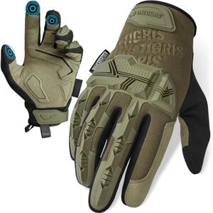 OneTigris Gants Tactiques Militaires pour écran Tactile, Gants de Moto, Gants d'escalade pour Airsoft Paintball Randonnée Chasse Cyclisme (Ranger vert, L) - Publicité