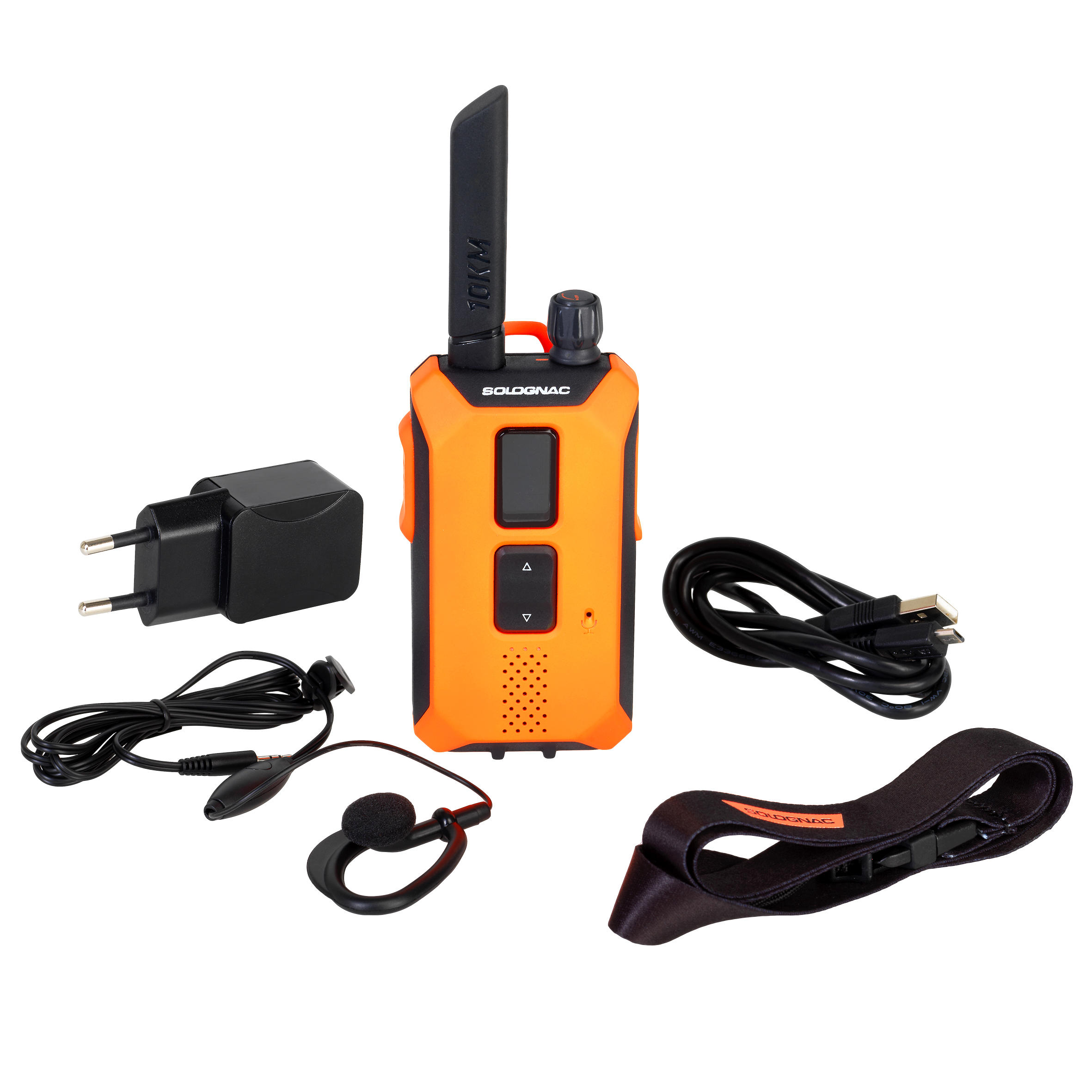 SOLOGNAC Talkie walkie de chasse étanche à la pluie portée 10 KM BGB 500. - SOLOGNAC - SANS TAILLE