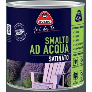 BOERO FAI DA TE Vernice da esterno per legno e ferro e plastica  grigio londra satinato, 0.5 l