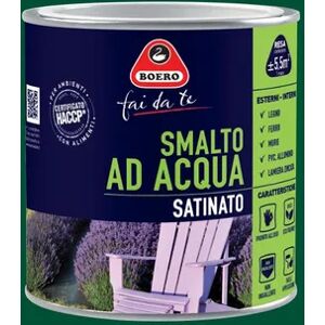 BOERO FAI DA TE Vernice da esterno per legno e ferro e plastica  verde capri satinato, 0.5 l