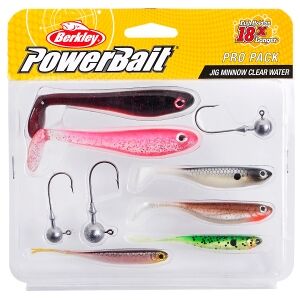 Berkley PowerBait Pro Pack Jig Minnow Clear Water kit artificiali 7 pezzi Mix